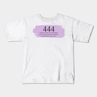 444 Angel Number purple Kids T-Shirt